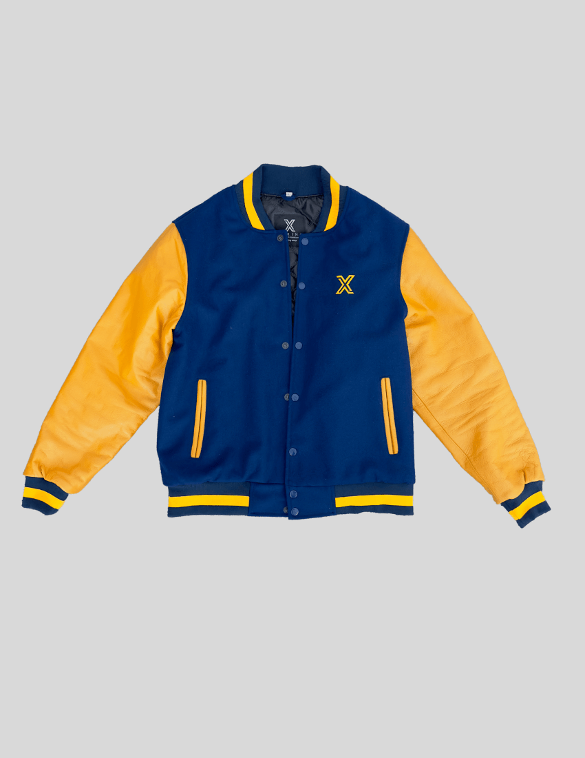 Xtring Family Men's Kanfedence (Confidence) Varsity Jacket in Royal Blue - LIMITED EDITION
