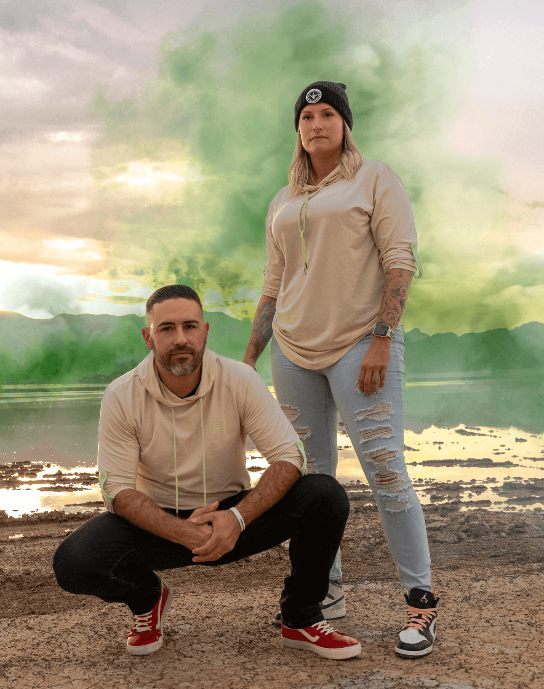 Xtring Family Fluff Green T-Shirt Hoodie